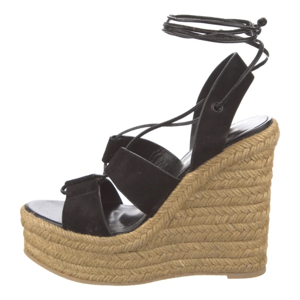 Saint Laurent Suede Braided Accents Espadrilles Size: 6 | IT 36